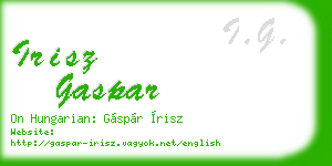 irisz gaspar business card