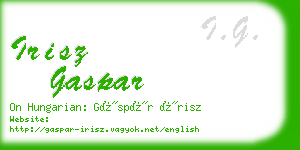 irisz gaspar business card